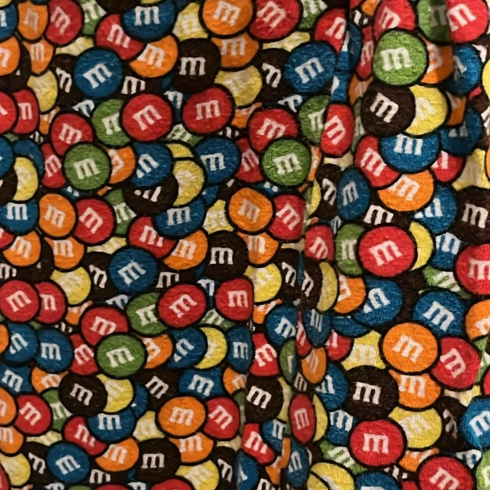 M & M’s Mens Medium Candy Print Pajama Lounge Elastic Waist Pant